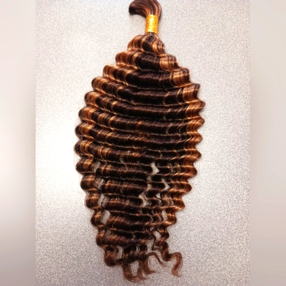 100% Piano Human Hair No Weft for Microbraiding 26in loose deep